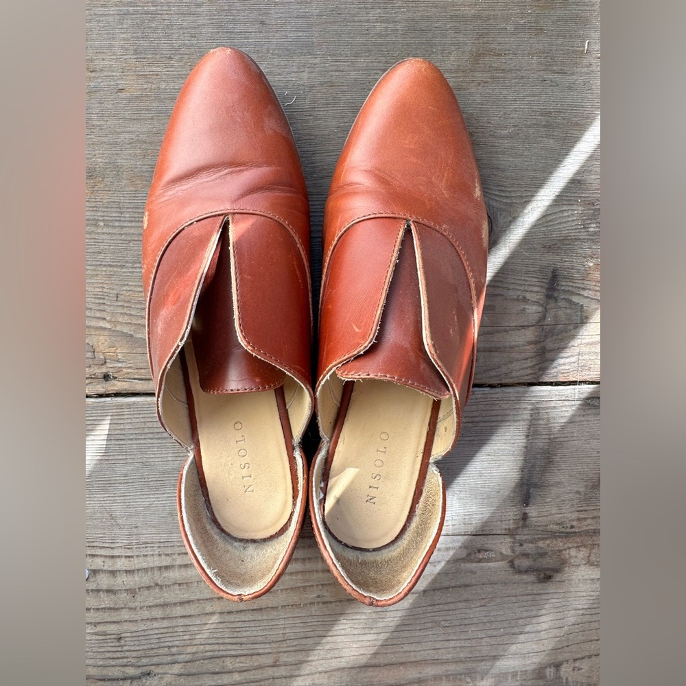 Nisolo Chestnut Emma Leather Loafers Oxford